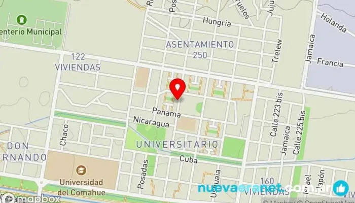 mapa de Panadería La Familia Panadería en Gral. Roca