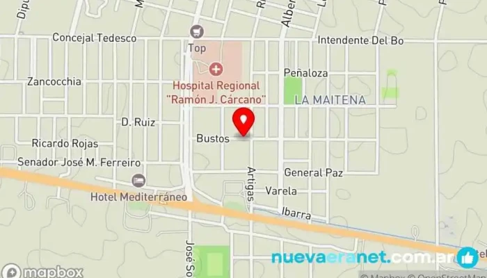 mapa de Panadería La Familia Panadería en Laboulaye