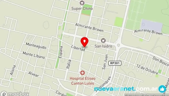 mapa de Panadería La Flecha Panadería en Lules