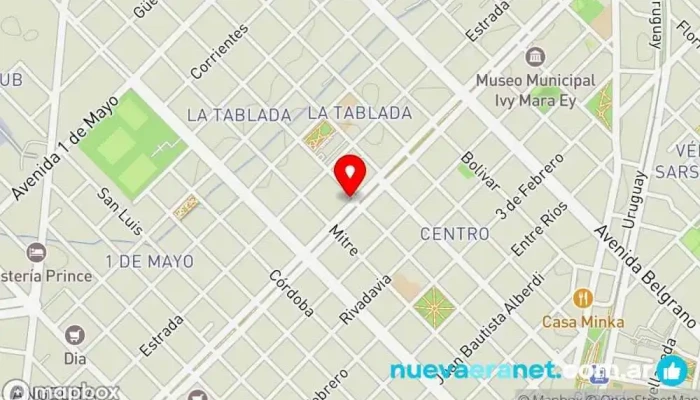 mapa de Panadería La Gloria Panadería en Chajarí