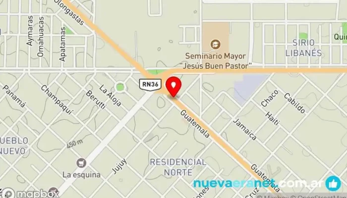 mapa de Panaderia La Gringa Panadería en Río Cuarto