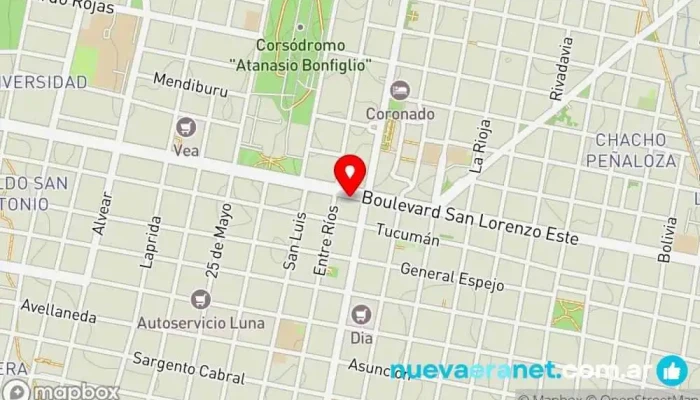 mapa de Panadería La Internacional Panadería en Concordia