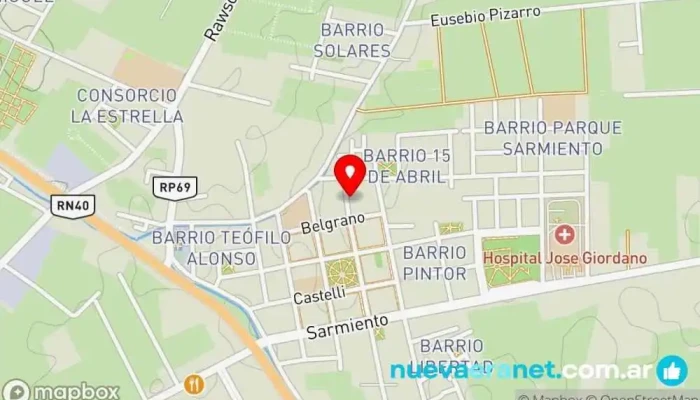 mapa de Panadería La Lola Panadería en Albardón