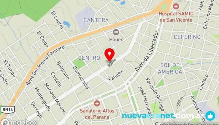 mapa de Panaderia La Misionera Panadería en San Vicente