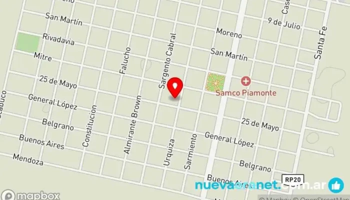 mapa de Panadería la moderna Panadería en Piamonte