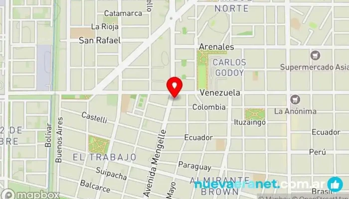 mapa de Panaderia La Nacional (suc. Mengelle) Panadería mayorista en Cipolletti