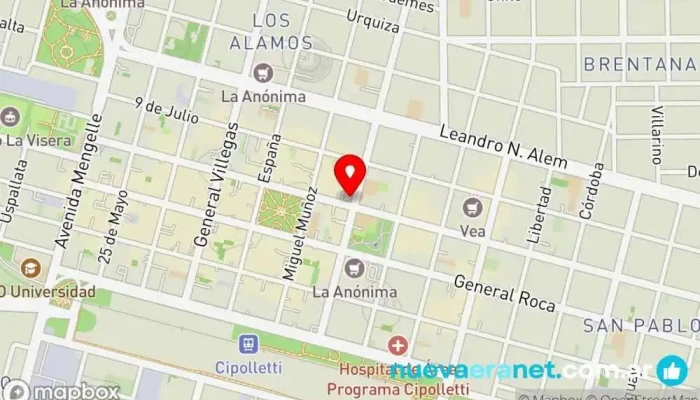 mapa de Panaderia La Nacional (suc. Yrigoyen) Panadería en Cipolletti