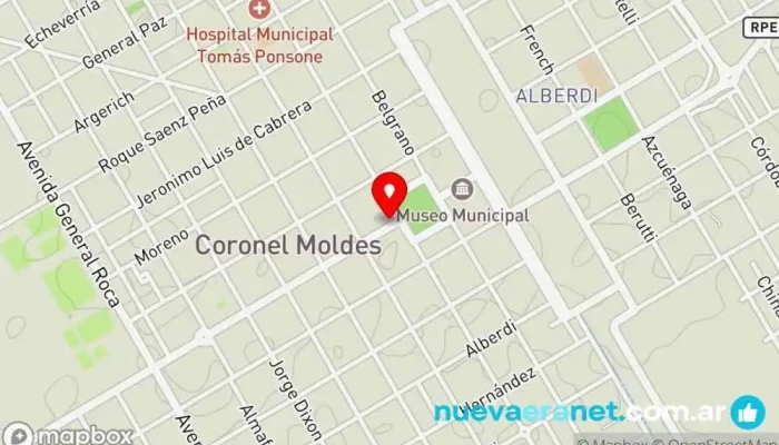 mapa de Panaderia La Nueva Central Panadería en Coronel Moldes