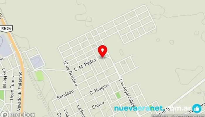 mapa de Panadería la nueva de Güemes Panadería en Gral. Guemes
