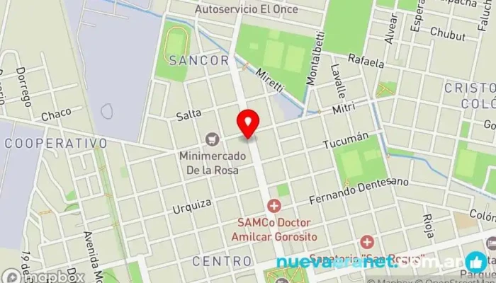 mapa de Panaderia La Nueva Ideal Panadería en Sunchales