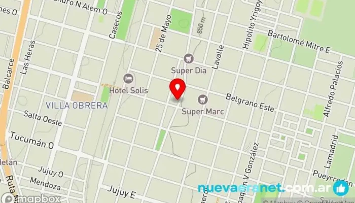 mapa de Panaderia La Pana Panadería en Metán