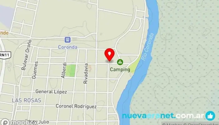 mapa de Panadería la pepita Panadería en Coronda