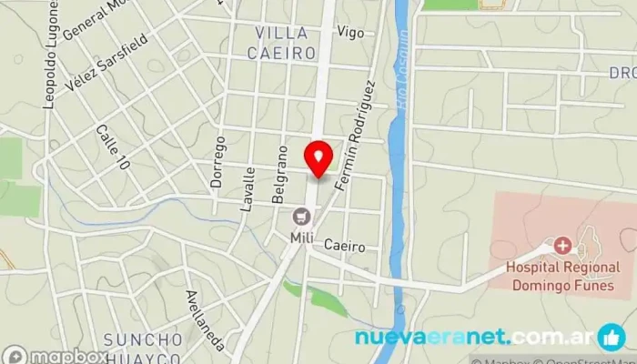 mapa de Panadería La Perla Panadería en Santa María de Punilla