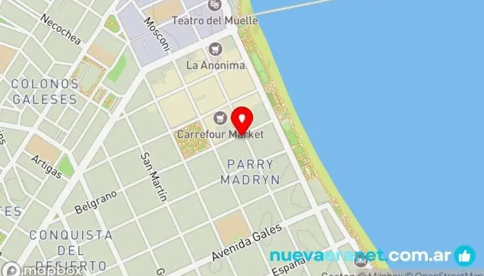 mapa de Panaderia La Pionera Panadería en Puerto Madryn