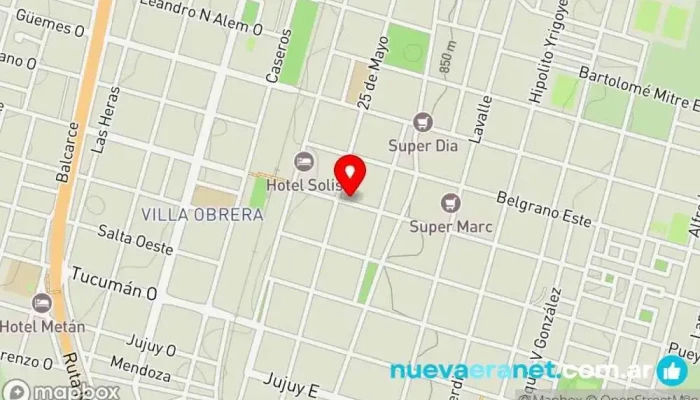 mapa de Panaderia La Princesa Panadería en Metán
