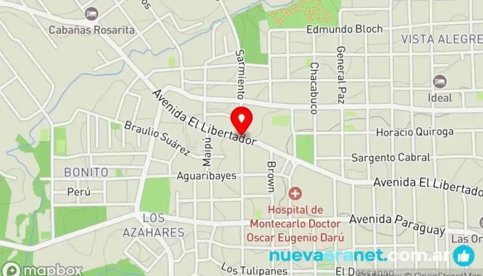 mapa de PANADERÍA LA PRINCESA Panadería en Montecarlo