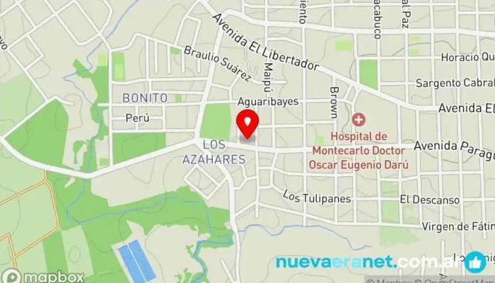 mapa de Panaderia La Reina Panadería en Montecarlo