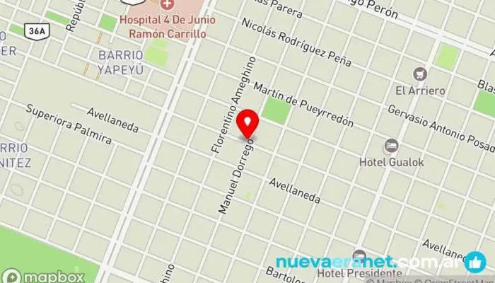 mapa de Panadería La Roma Panadería en Sáenz Peña
