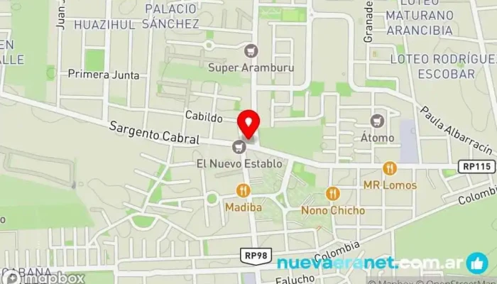 mapa de Panadería la Rosa Panadería en Rivadavia