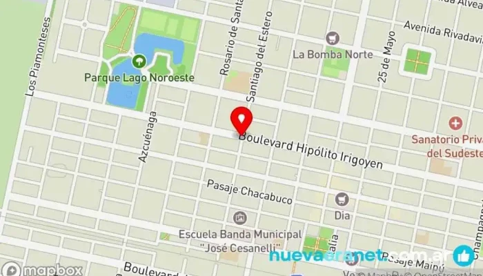 mapa de Panaderia La Trigueña Panadería, Tienda de fiambres en Marcos Juárez