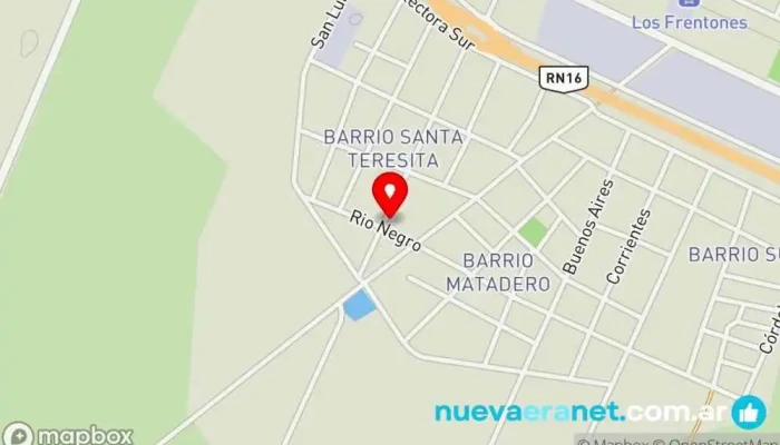 mapa de Panadería la única Panadería en Los Frentones