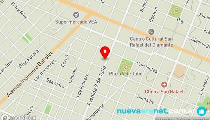 mapa de PANADERIA La Unión Panadería, Pastelería en San Rafael