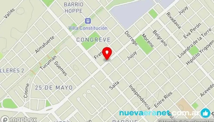 mapa de Panadería La Veneciana Panadería en Villa Constitución