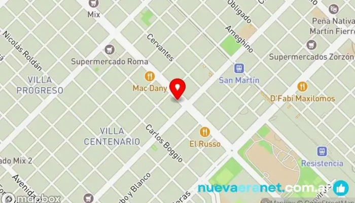 mapa de PANADERÍA LAS AVENIDAS Panadería, Pastelería en Resistencia