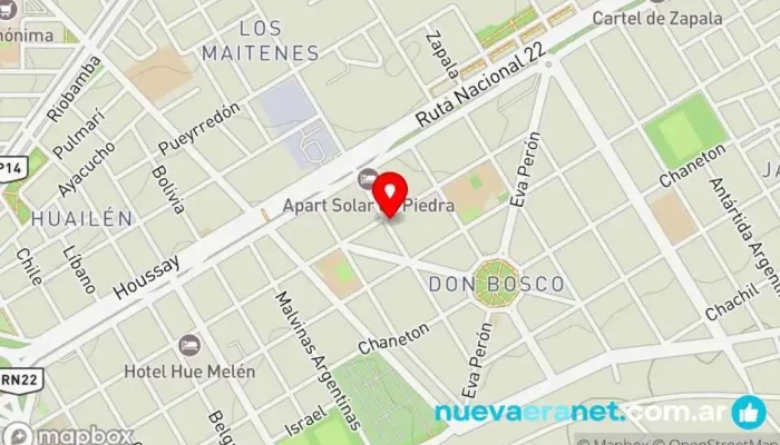 mapa de Panadería Las Delicias Panadería en Zapala