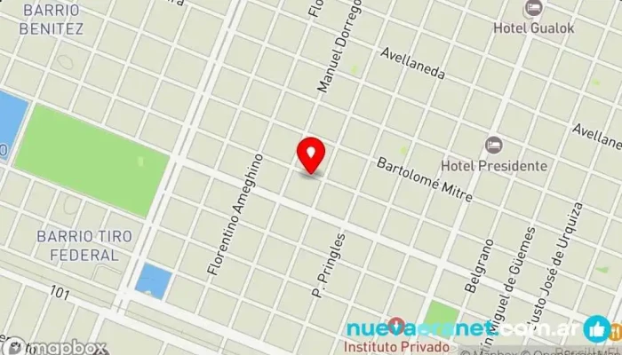 mapa de Panadería LAS DELICIAS Tienda de alimentación en Sáenz Peña