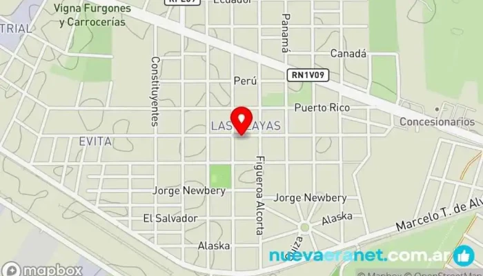 mapa de Panaderia Las Mellizas Panadería en Villa María