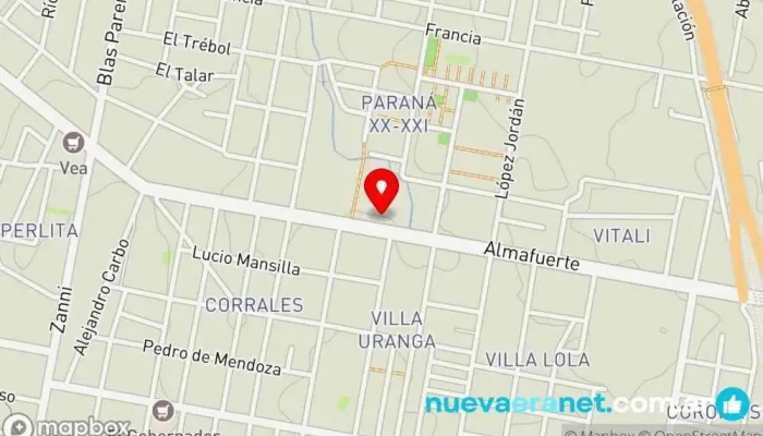 mapa de Panaderia Le Croissant Panadería en Paraná