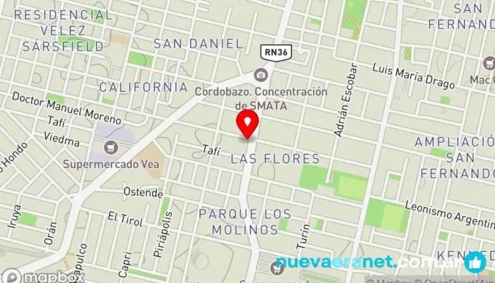 mapa de Panaderia Le Donne Panadería en Córdoba