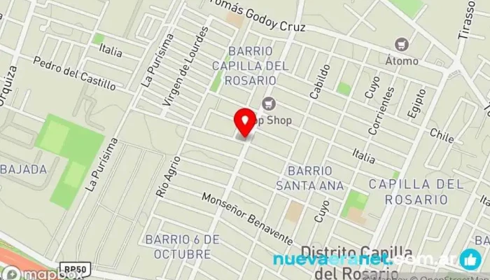 mapa de Panadería Le Gató Panadería en Mendoza