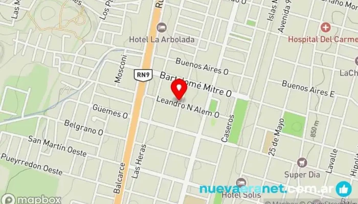 mapa de Panaderia Leal Hnos Panadería en Metán
