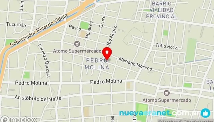 mapa de Panaderia libia Panadería en San José