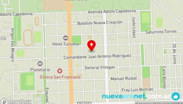 mapa de Panaderia libre de gluten Panadería en Malargüe