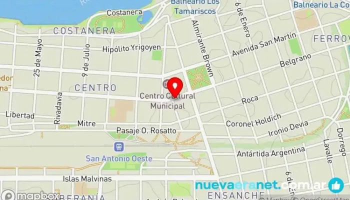 mapa de Panadería López Panadería, Cafetería, Zona de restauración en San Antonio Oeste