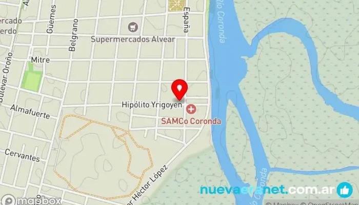 mapa de Panaderia Los Amigos Sucursal Panadería en Coronda