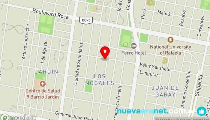 mapa de Panaderia los Nogales Panadería en Rafaela