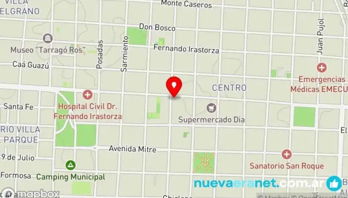 mapa de Panadería Los Porteñitos Panadería en Curuzú Cuatiá
