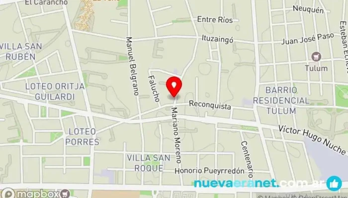 mapa de Panadería Lucía Panadería en Rivadavia