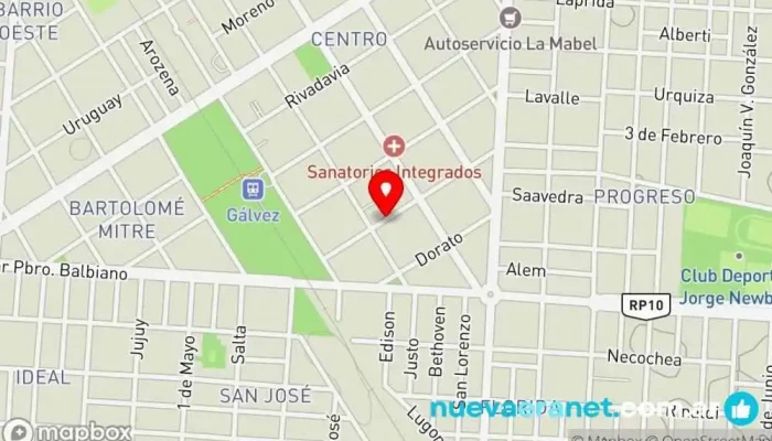 mapa de Panaderia Mama Cheff Panadería en Gálvez