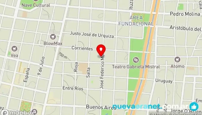 mapa de Panaderia Mana Panadería en Capital, Mendoza