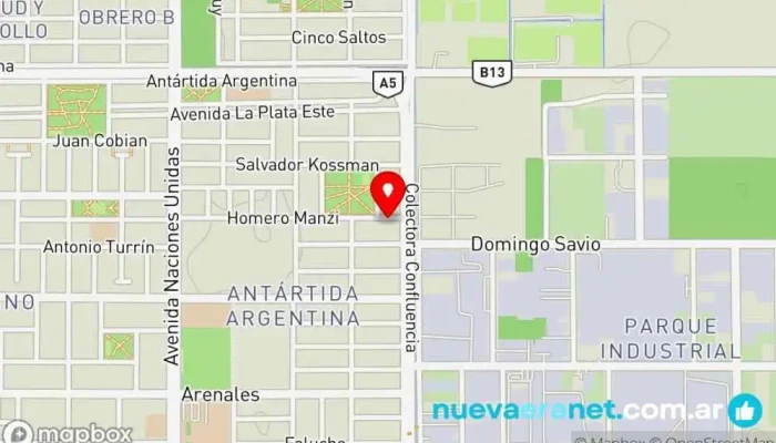 mapa de Panaderia Panadería en Cipolletti
