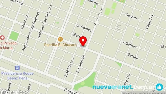 mapa de Panaderia Panadería en Sáenz Peña