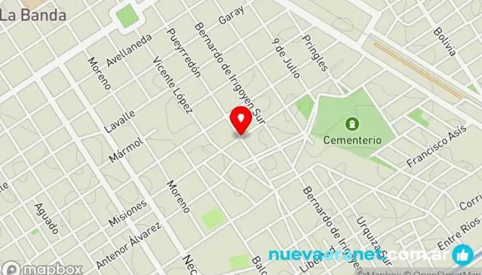 mapa de Panaderia Panadería en La Banda