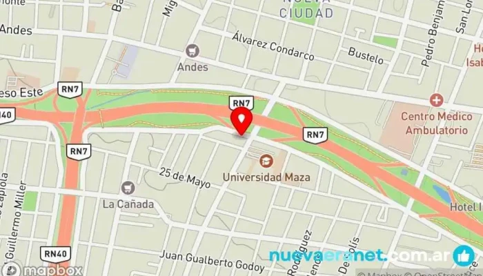 mapa de Panaderia Panadería en Mendoza