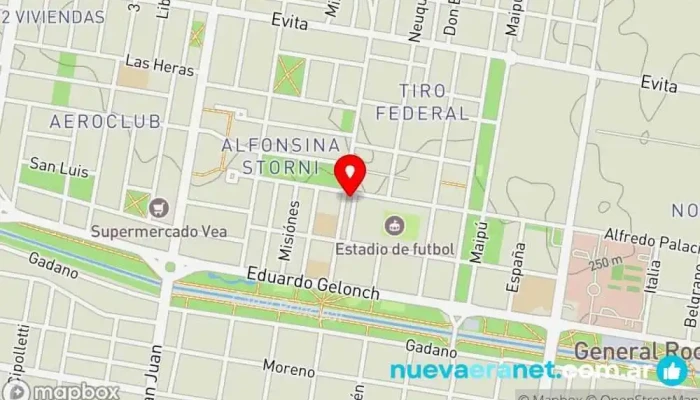 mapa de Panaderia Panadería en Gral. Roca