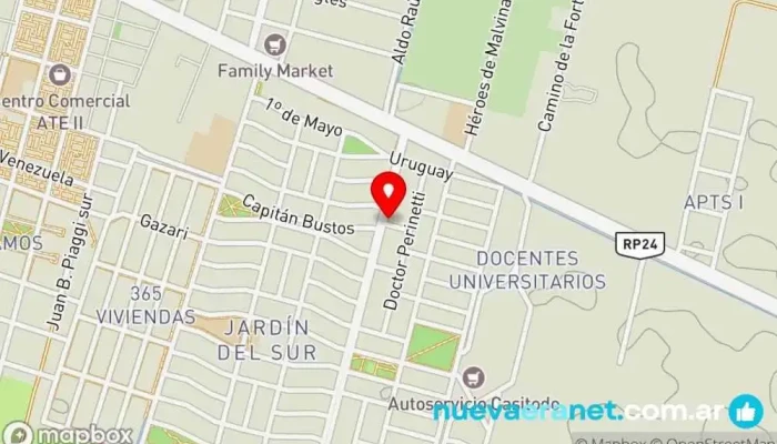 mapa de PANADERIA Panadería en Villa Mercedes